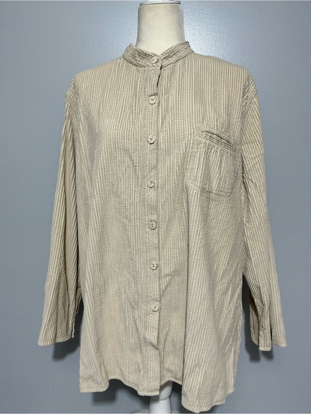 J Jill cream color corduroy shirt, Shacket size XL